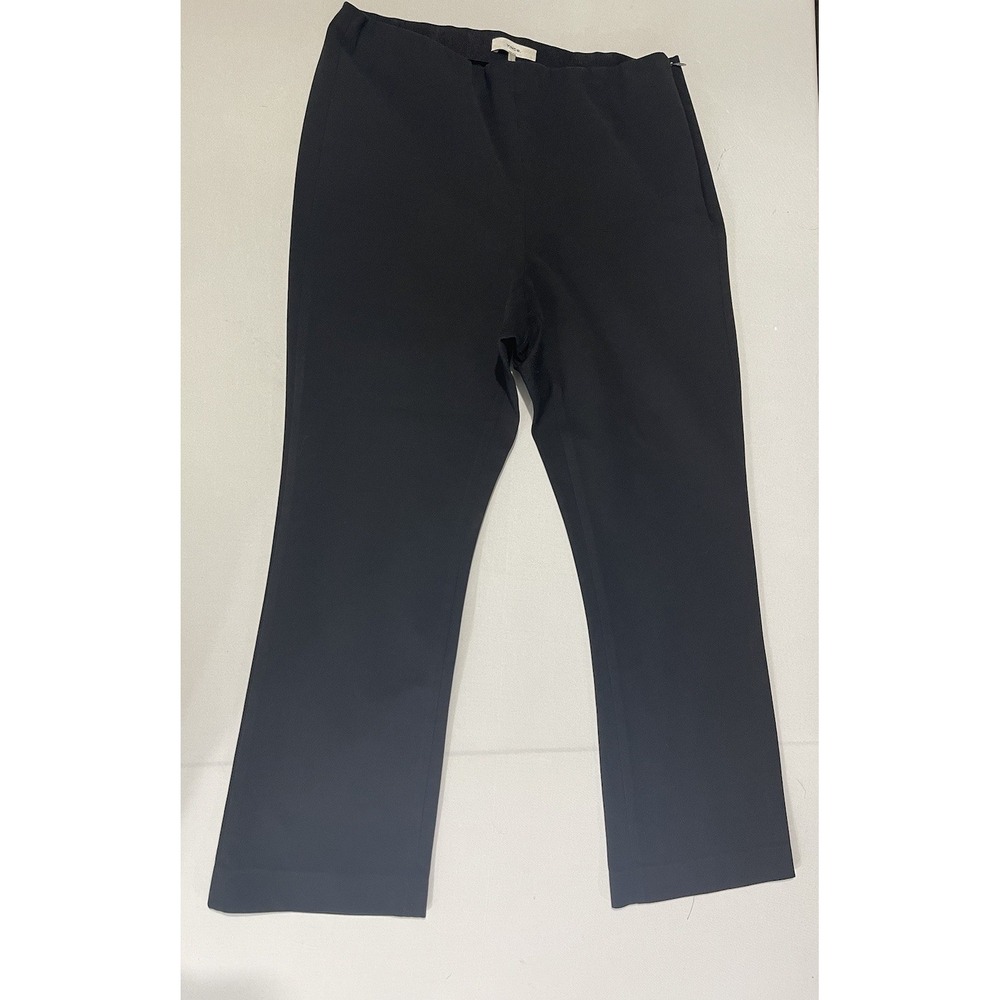 Vince Black Cotton Blend Crop Flare Large Workwear Office Pants